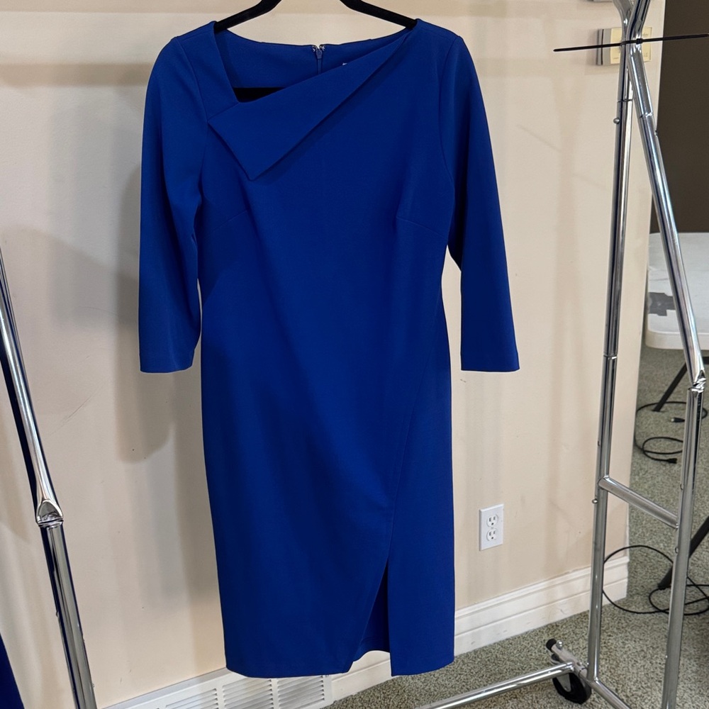 Calvin Klein Royal Blue Long Sleeve Dress